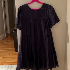 Navy Babydoll Dress